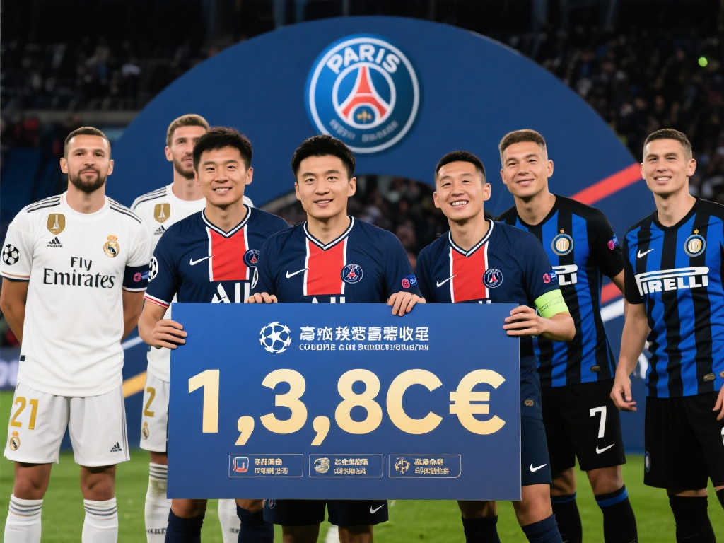 欧冠奖金排行揭晓：巴黎1.38亿欧领跑，7队破亿，张康阳无奈叹气